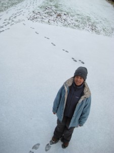 In the snow