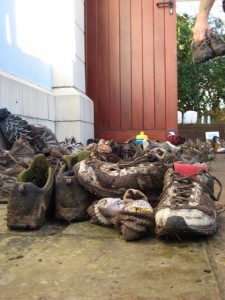 Muddy shoes