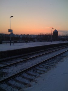 Sunrise on platform near my house
