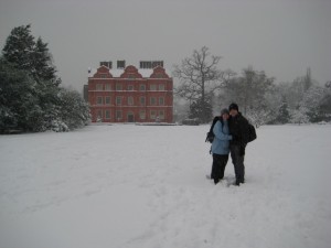 Kew Palace in snow