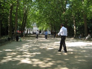 Playing in the park - Petanque Playing in the park - Petanque