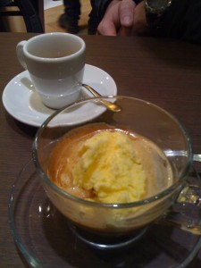 Final espresso and affogato of the day