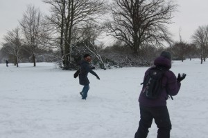 Snowball fight number 1