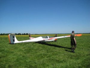 Preparing the glider