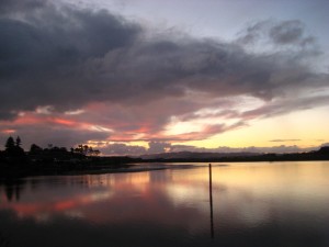Waipu Cove at sunset